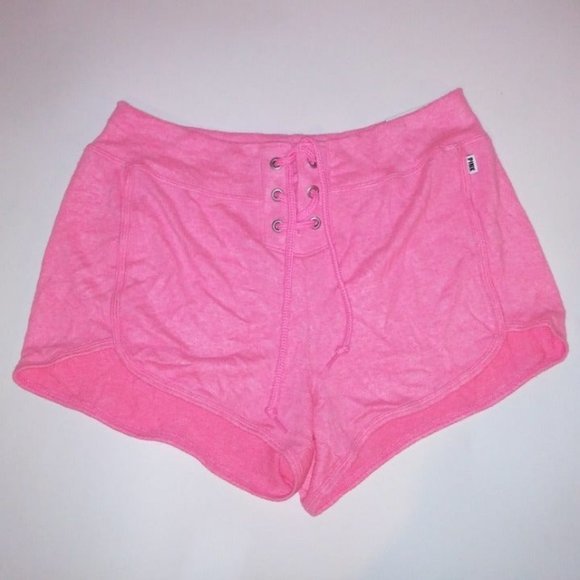 Victoria Secret PINK High Waist Short Small Solid Pink Sleepwear Bottom New With - Picture 1 of 6